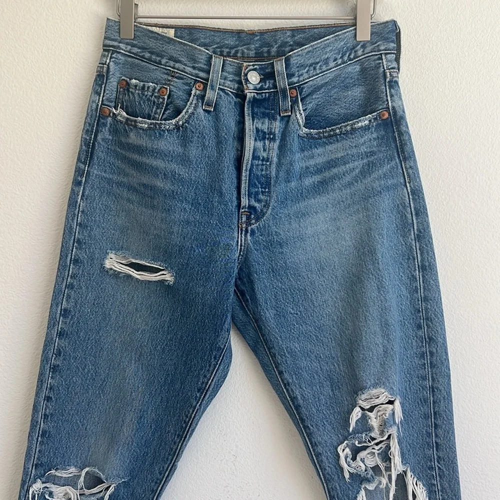 Levi's 501 S Skinny Quality Premium Distressed Jeans